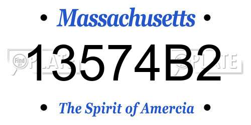 13574B2 Massachusetts License Plate