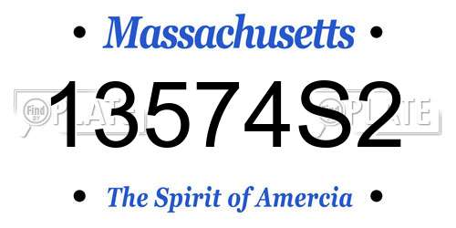 13574S2 Massachusetts License Plate
