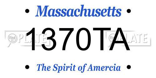 1370TA Massachusetts License Plate