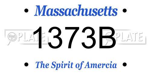 1373B Massachusetts License Plate
