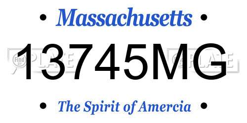 13745MG Massachusetts License Plate