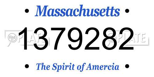 1379282 Massachusetts License Plate