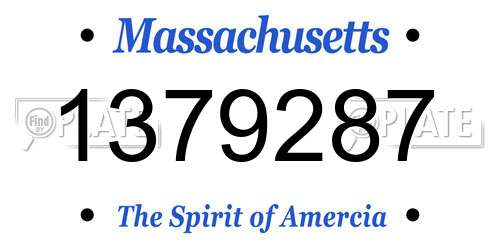 1379287 Massachusetts License Plate