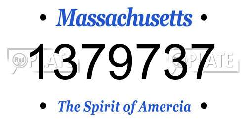 1379737 Massachusetts License Plate