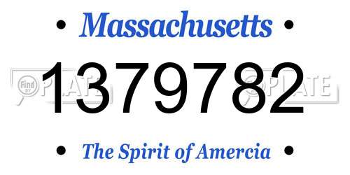 1379782 Massachusetts License Plate