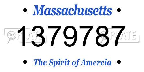 1379787 Massachusetts License Plate