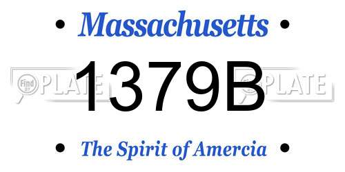 1379B Massachusetts License Plate