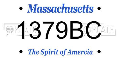 1379BC Massachusetts License Plate