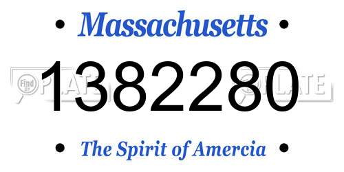 1382280 Massachusetts License Plate