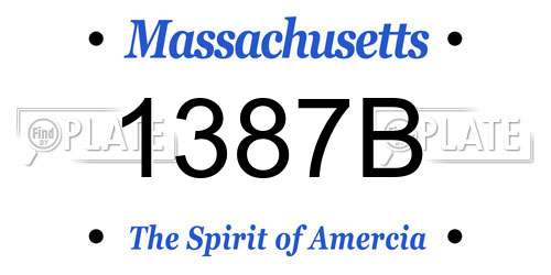 1387B Massachusetts License Plate