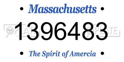 1396483 Massachusetts License Plate