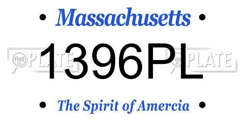 1396PL Massachusetts License Plate