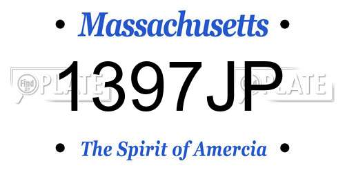 1397JP Massachusetts License Plate