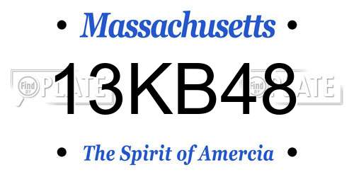 13KB48 Massachusetts License Plate