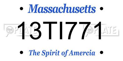 13TI771 Massachusetts License Plate