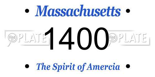 1400 Massachusetts License Plate