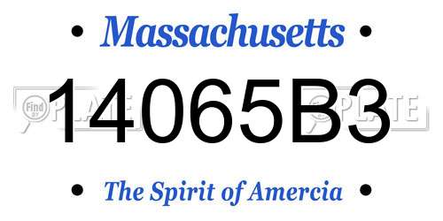 14065B3 Massachusetts License Plate