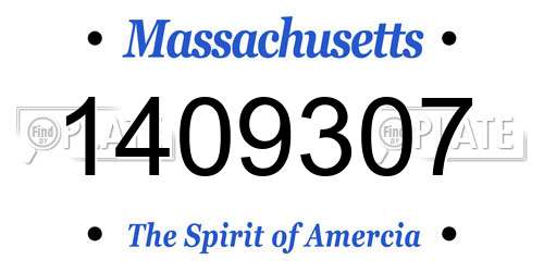 1409307 Massachusetts License Plate