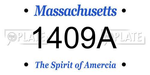 1409A Massachusetts License Plate