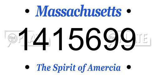 1415699 Massachusetts License Plate