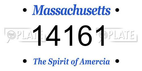 14161 Massachusetts License Plate
