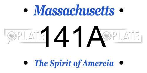 141A Massachusetts License Plate