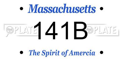 141B Massachusetts License Plate