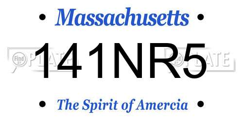 141NR5 Massachusetts License Plate