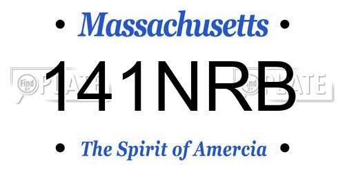 141NRB Massachusetts License Plate