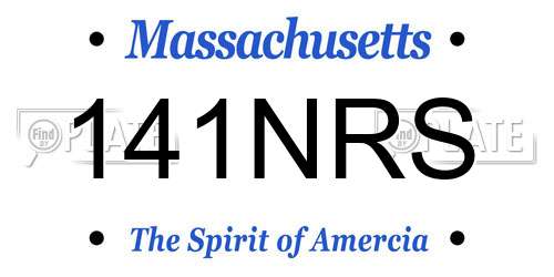 141NRS Massachusetts License Plate