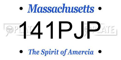 141PJP Massachusetts License Plate