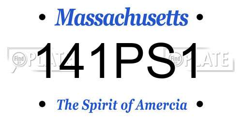 141PS1 Massachusetts License Plate