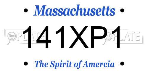 141XP1 Massachusetts License Plate