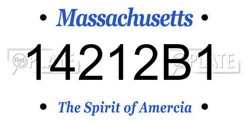 14212B1 Massachusetts License Plate