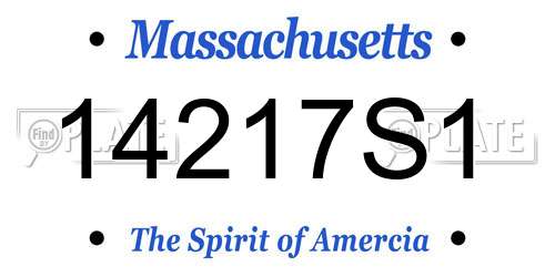 14217S1 Massachusetts License Plate