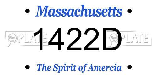 1422D Massachusetts License Plate