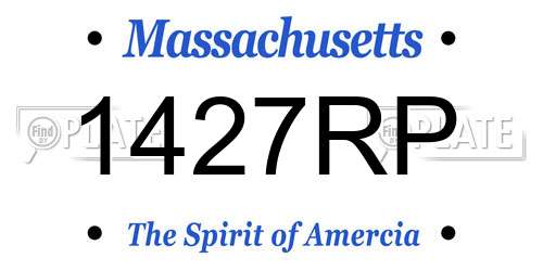 1427RP Massachusetts License Plate