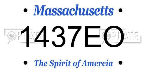 1437EO Massachusetts License Plate