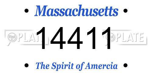 14411 Massachusetts License Plate