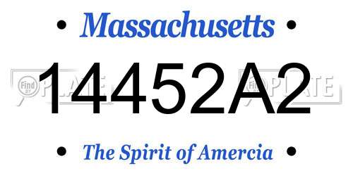 14452A2 Massachusetts License Plate