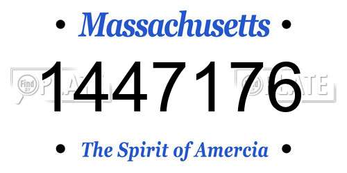 1447176 Massachusetts License Plate
