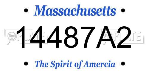 14487A2 Massachusetts License Plate
