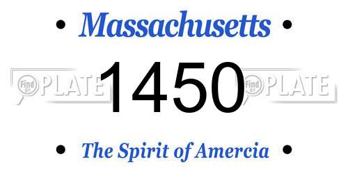 1450 Massachusetts License Plate