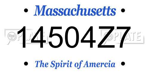 14504Z7 Massachusetts License Plate