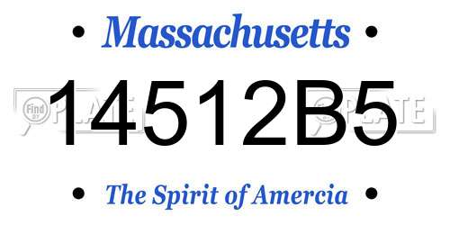 14512B5 Massachusetts License Plate