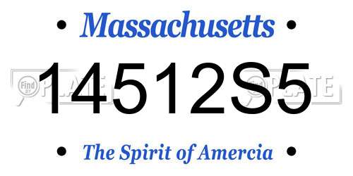 14512S5 Massachusetts License Plate