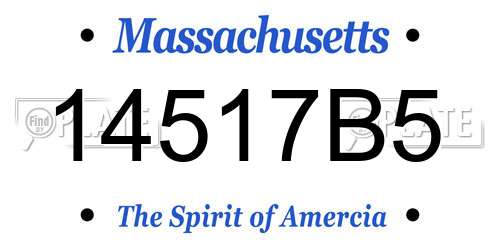 14517B5 Massachusetts License Plate