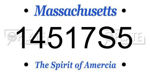 14517S5 Massachusetts License Plate