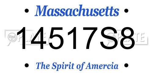 14517S8 Massachusetts License Plate