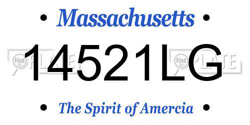 14521LG Massachusetts License Plate